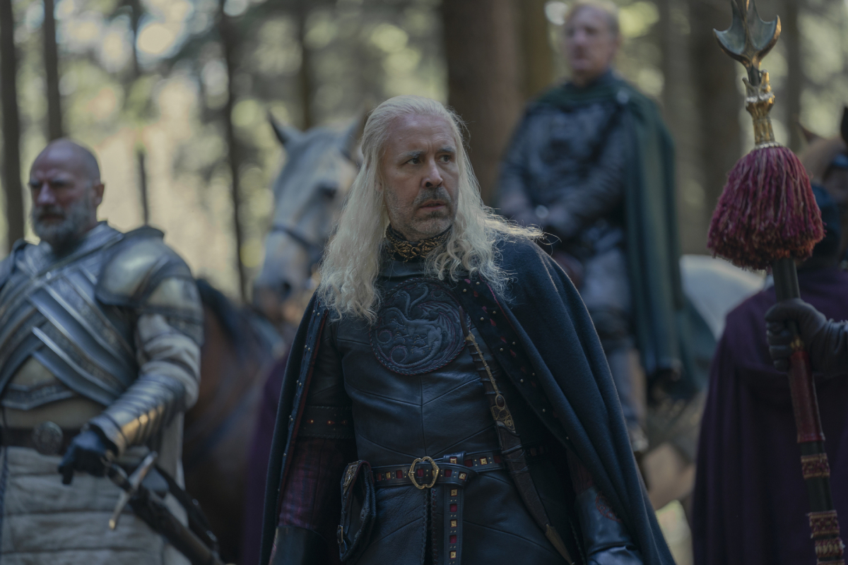 King Viserys hunts for the white hart in House of the Dragon Episode 3. 