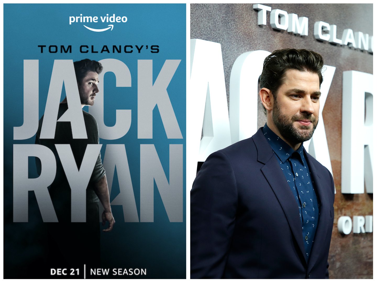 'Jack Ryan' Season 3 teaser art next to image of star John Krasinski