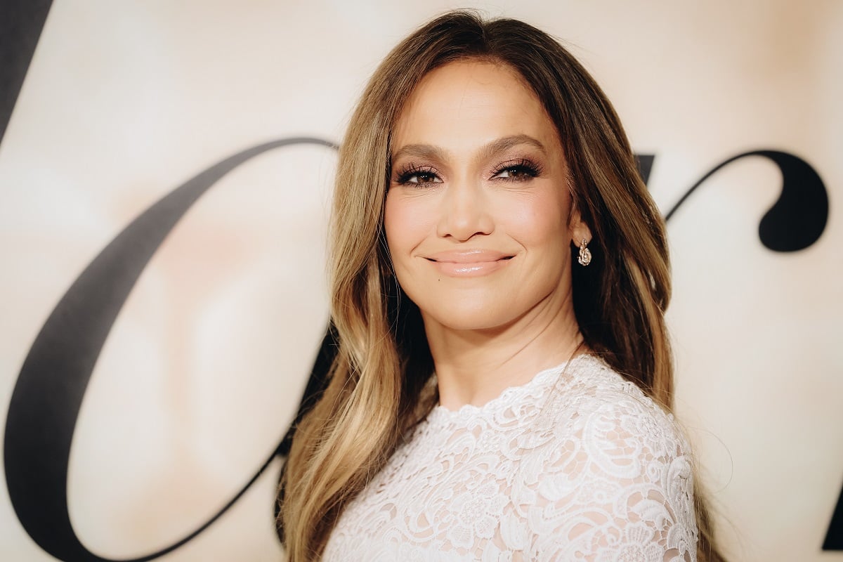 Jennifer Lopez smiling at a special screening of her movie 'Marry Me.'
