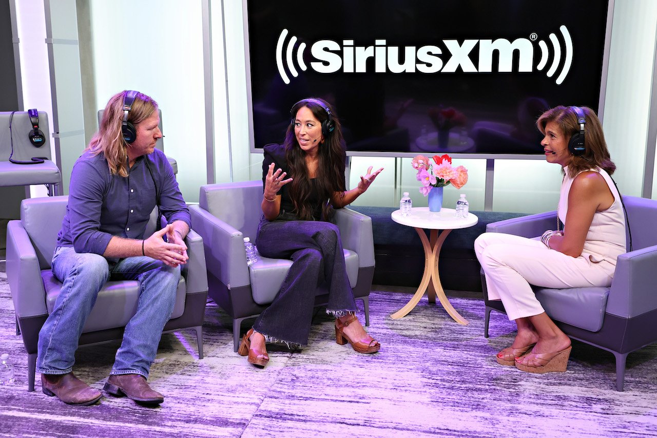 Joanna Gaines (center), pictured with husband Chip Gaines and Hoda Kotb, revealed writing her latest book was a nourishing experience.