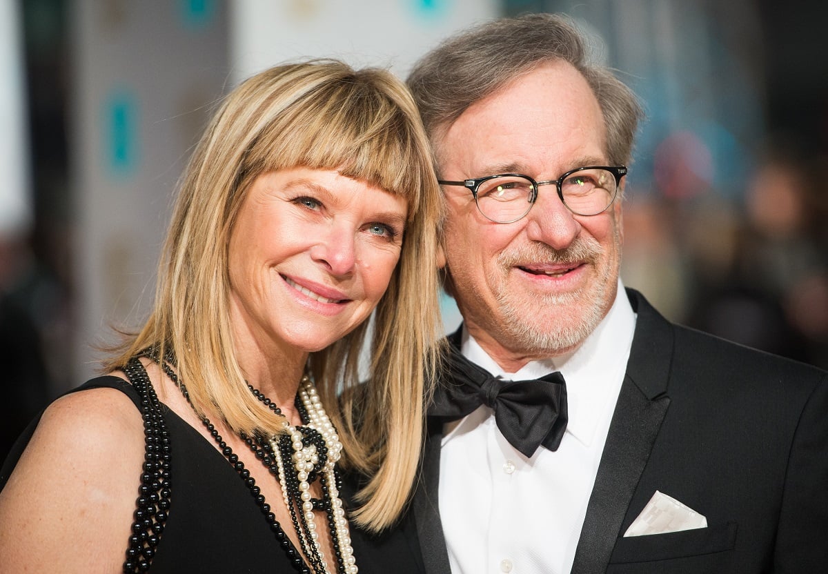 Kate Capshaw and Steven Spielberg attend the EE British Academy Film Awards