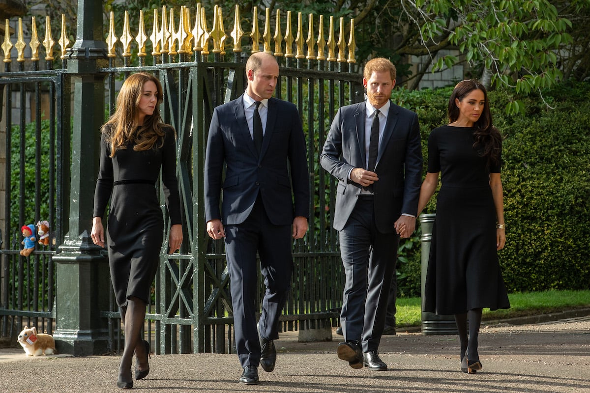 Meghan Pictured With Kate, George and Charlotte at Queen's Funeral