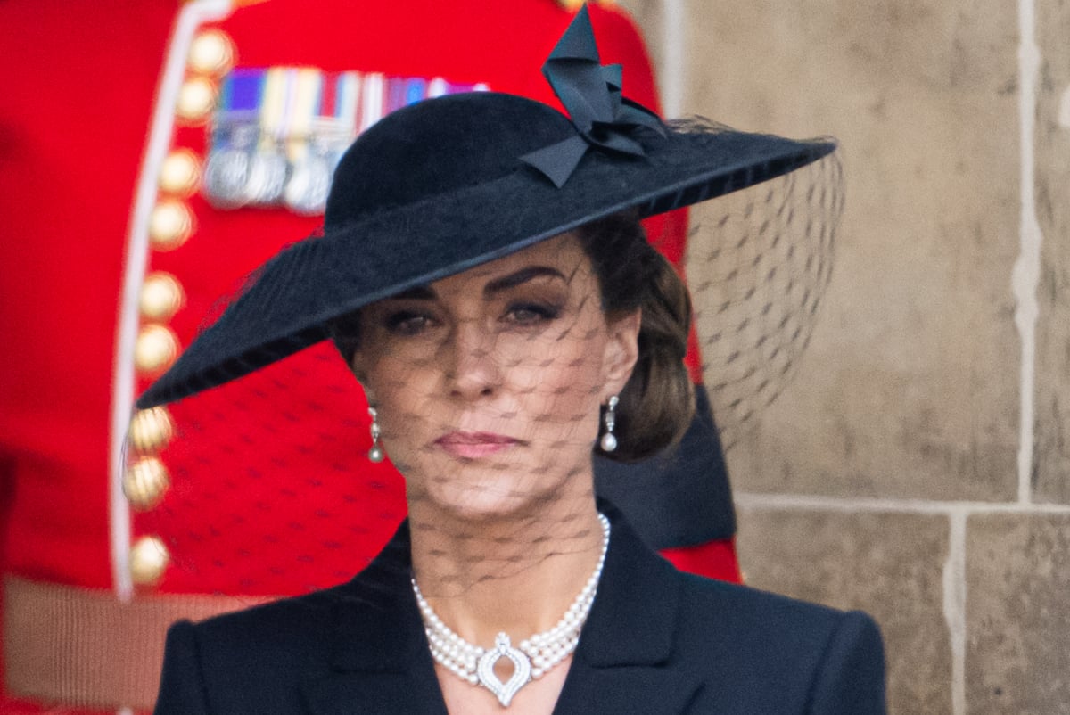 Kate Middleton during the State Funeral of Queen Elizabeth II at Westminster Abbey on September 19, 2022 in London
