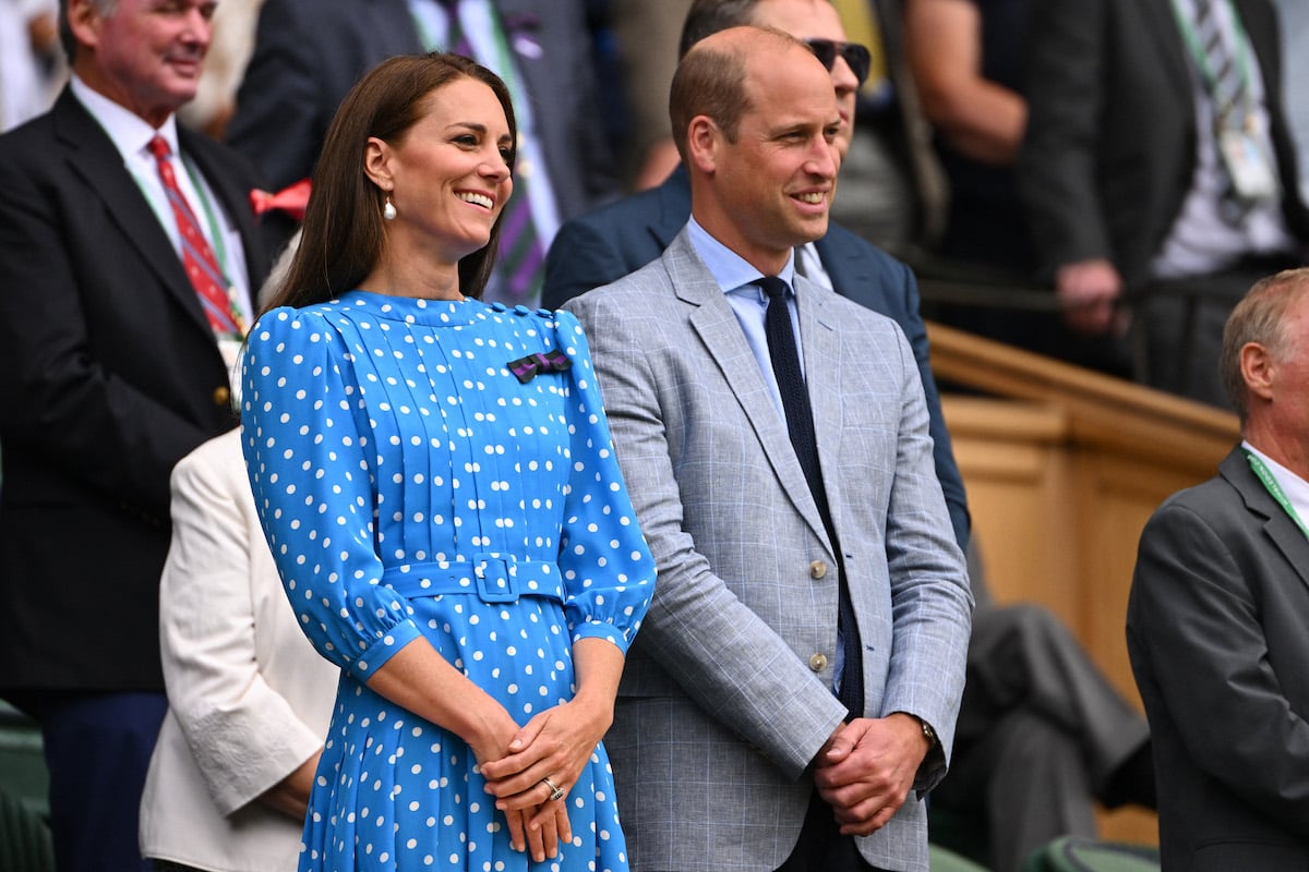 Kate Middleton, who an expert predicts will stop wear polka dots as the Princess of Wales, wears a polka dot dress in her signature Kate Middleton style at Wimbledon 2022 with Prince William