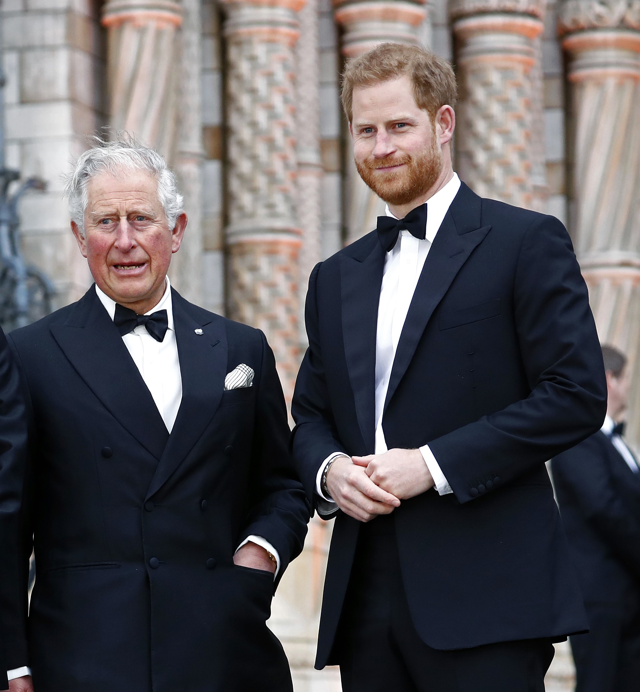 King Charles III and Prince Harry attend the 'Our Planet' global premiere