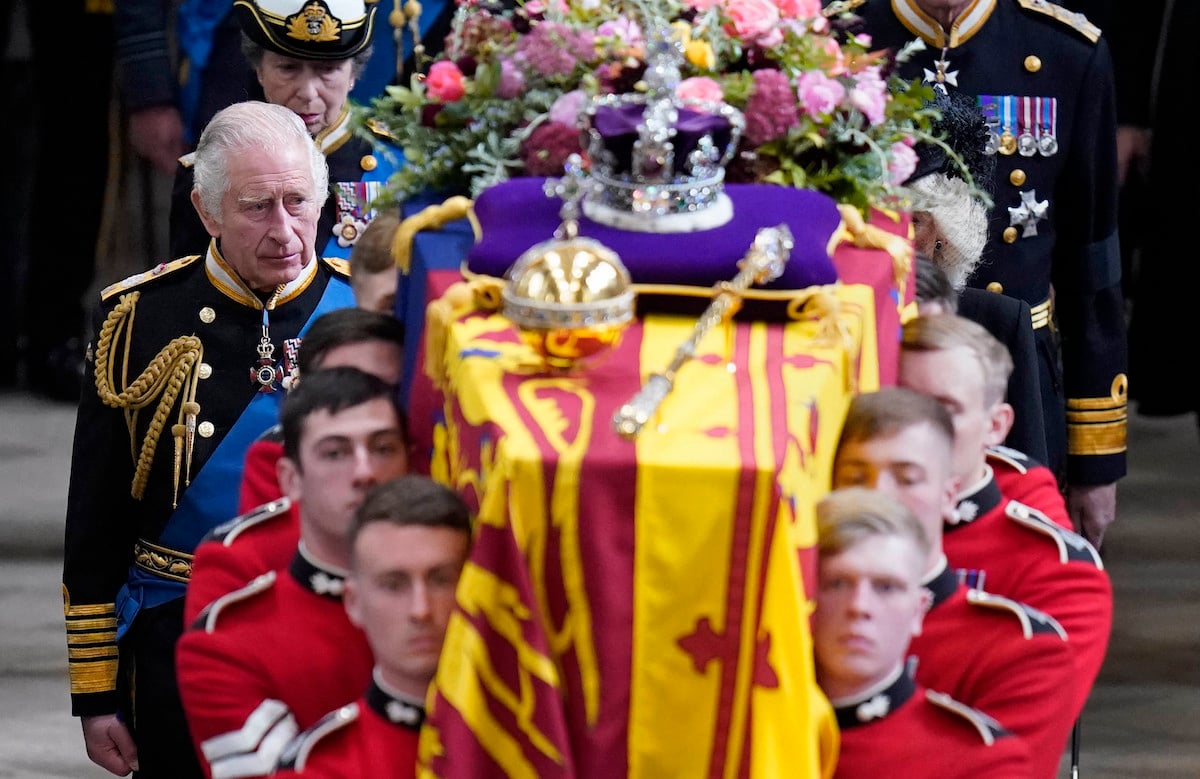 King Charles III follows Queen Elizabeth's coffin at Queen Elizabeth's funeral
