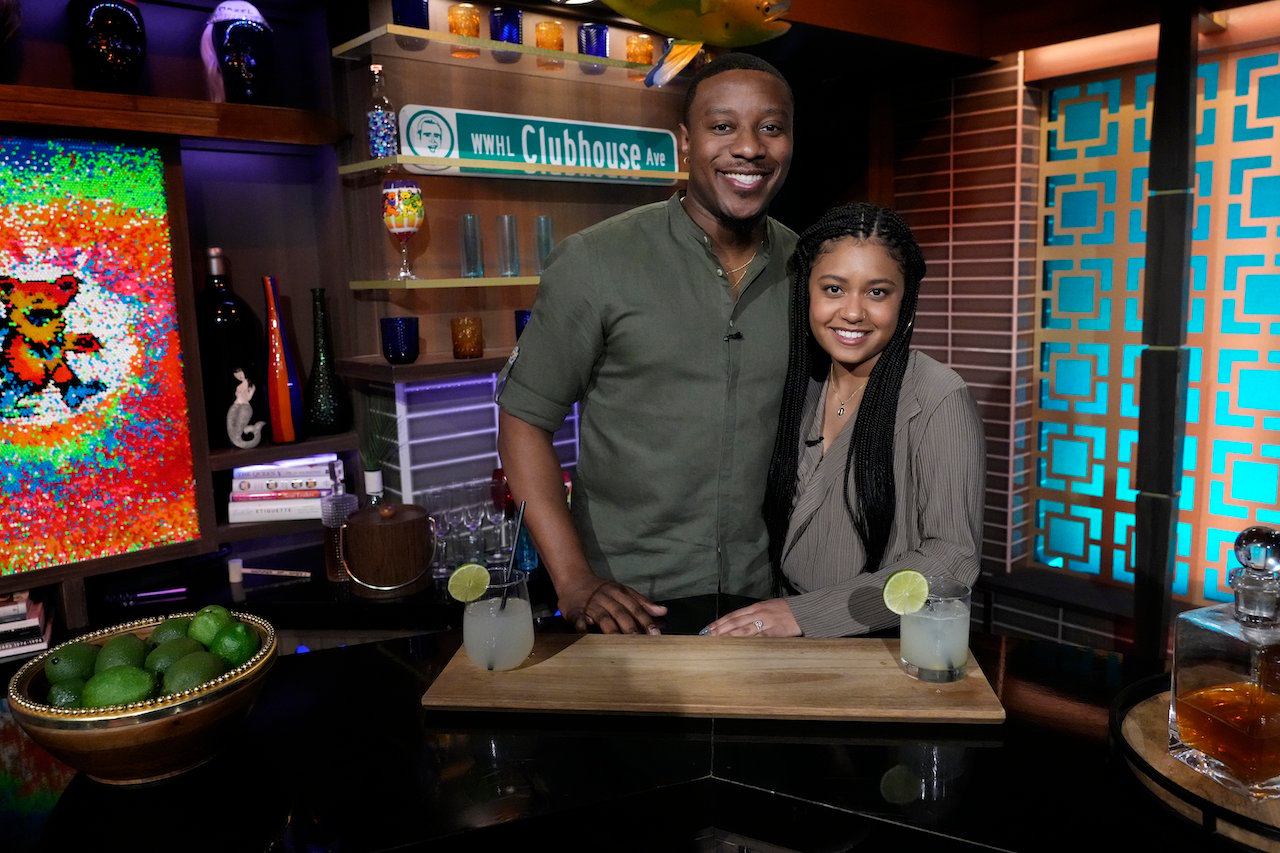 'Love Is Blind' stars Iyanna and Jarrette pose on 'Watch What Happens Live;' Iyanna says she would have said no to Jarrette