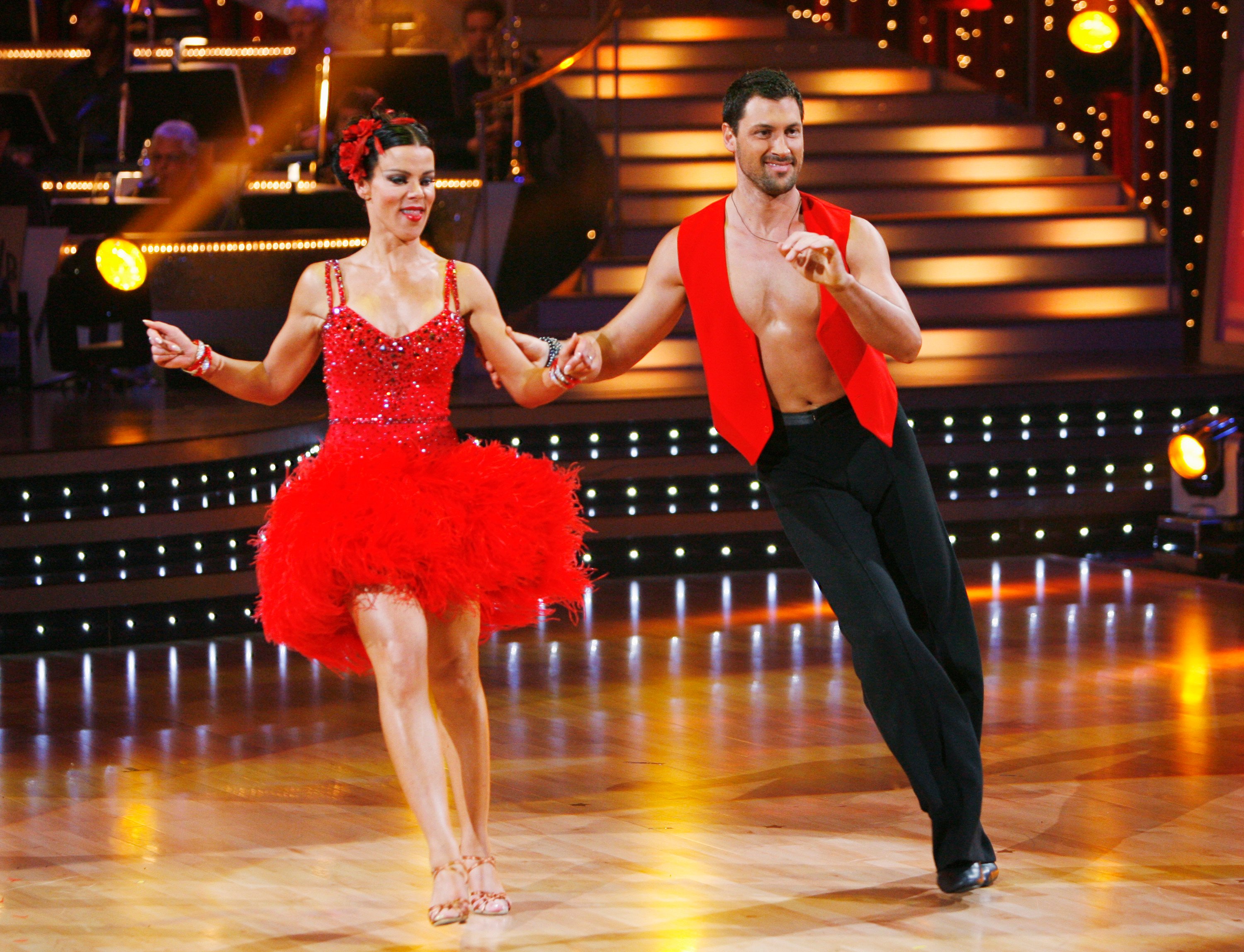 Debi Mazar performing with Maksim Chmerkovskiy on 'Dancing with the Stars'