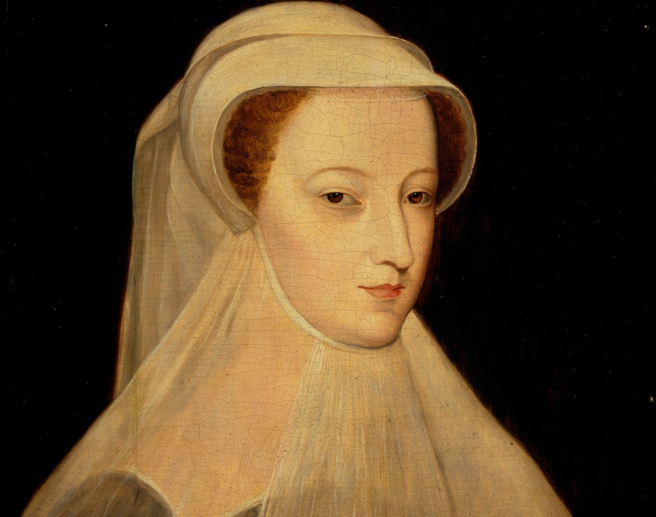 Mary, Queen of Scots (In white mourning) by Unknown after Francois Clouet, 1561. Oil on panel.