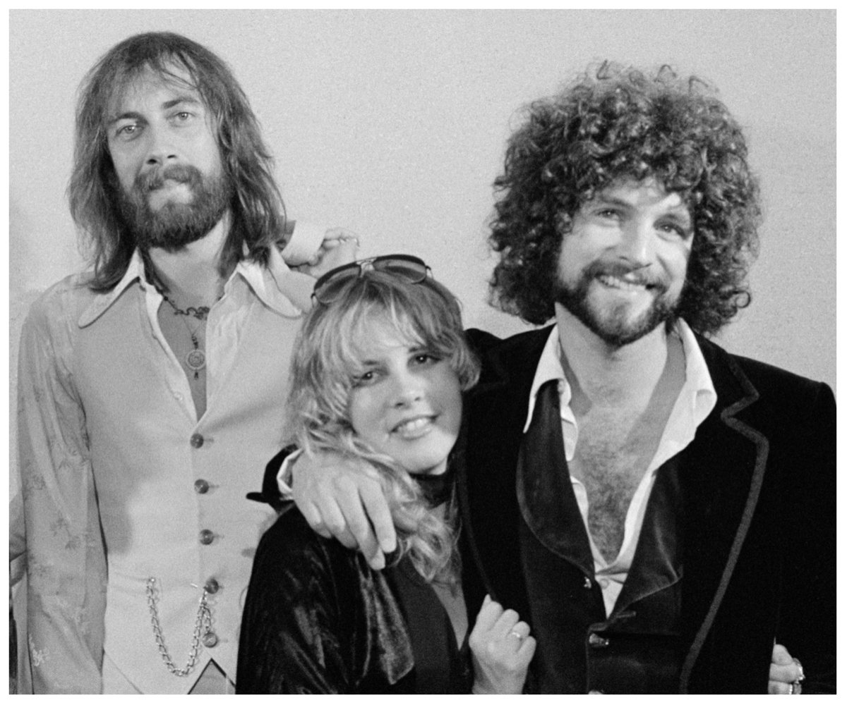 Mick Fleetwood, Stevie Nicks, and Lindsey Buckingham, who were bandmates in Fleetwood Mac.