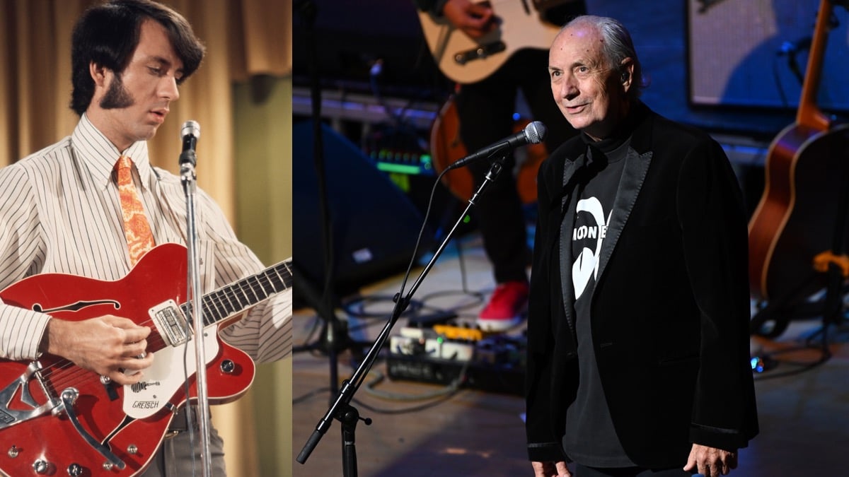 The Monkees' Mike Nesmith, pictured in 1967 (L) and 2021 (R), got choked up singing 'Last Train to Clarksville' 