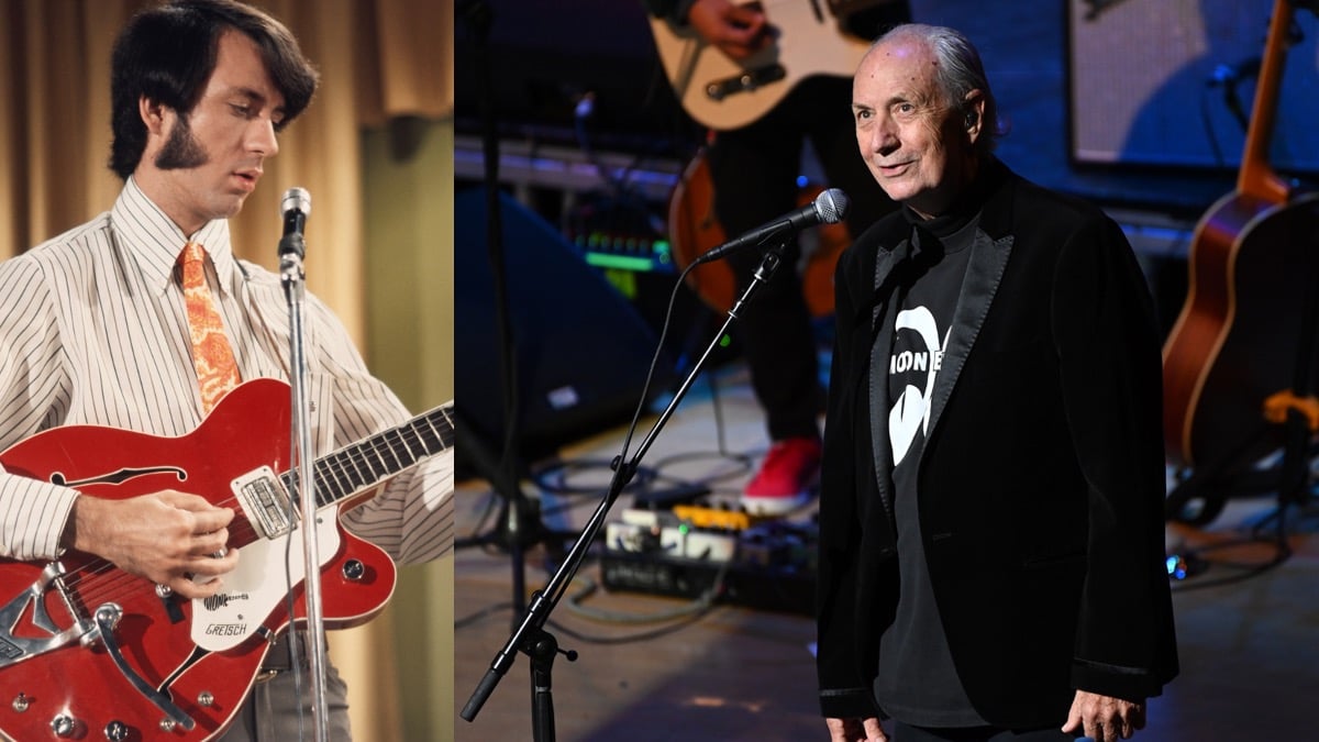 The Monkees' Mike Nesmith, pictured in 1967 (L) and 2021 (R), got choked up singing 'Last Train to Clarksville'