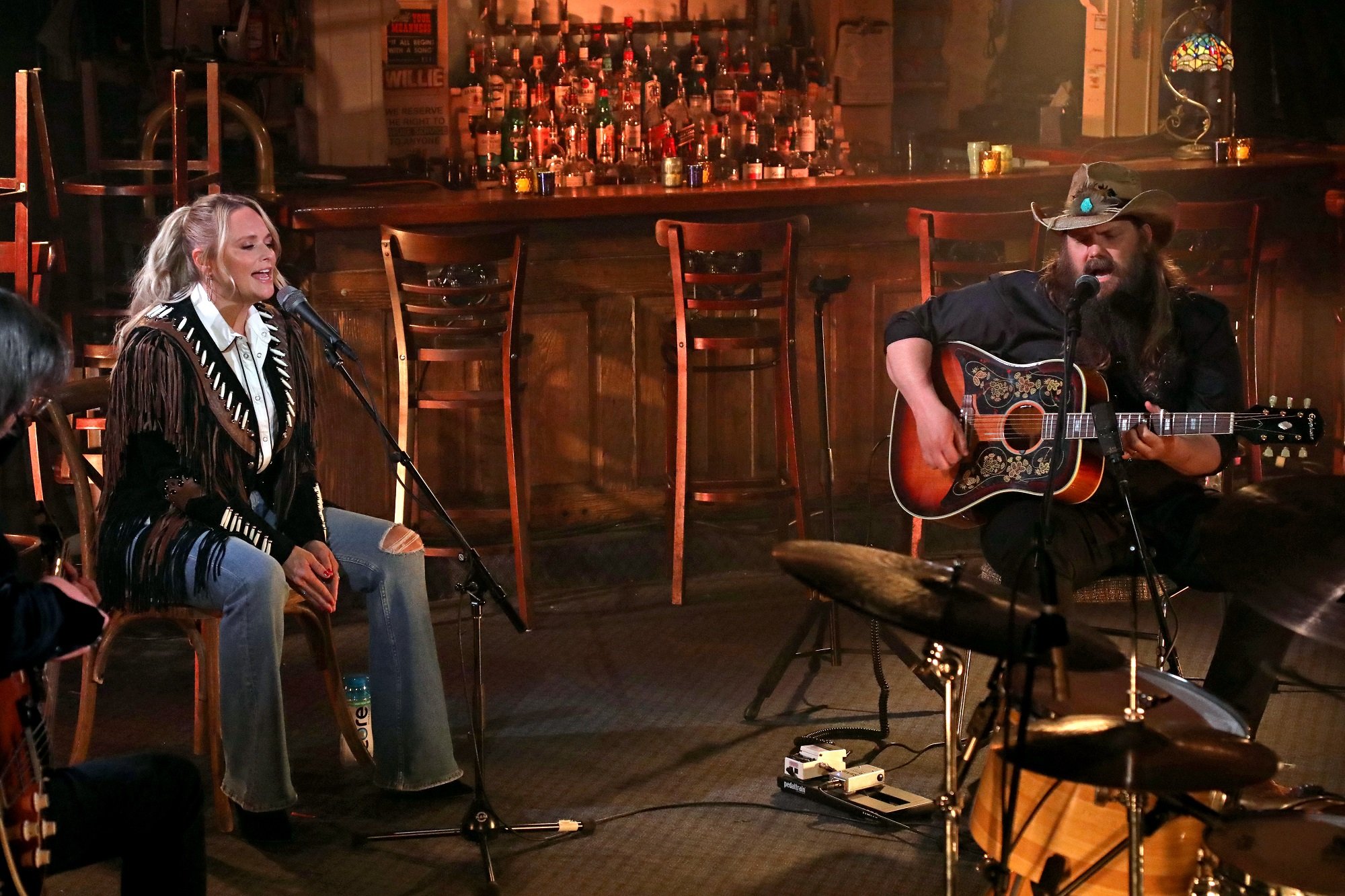 Miranda Lambert and Chris Stapleton perform at the 56th Academy of Country Music Awards