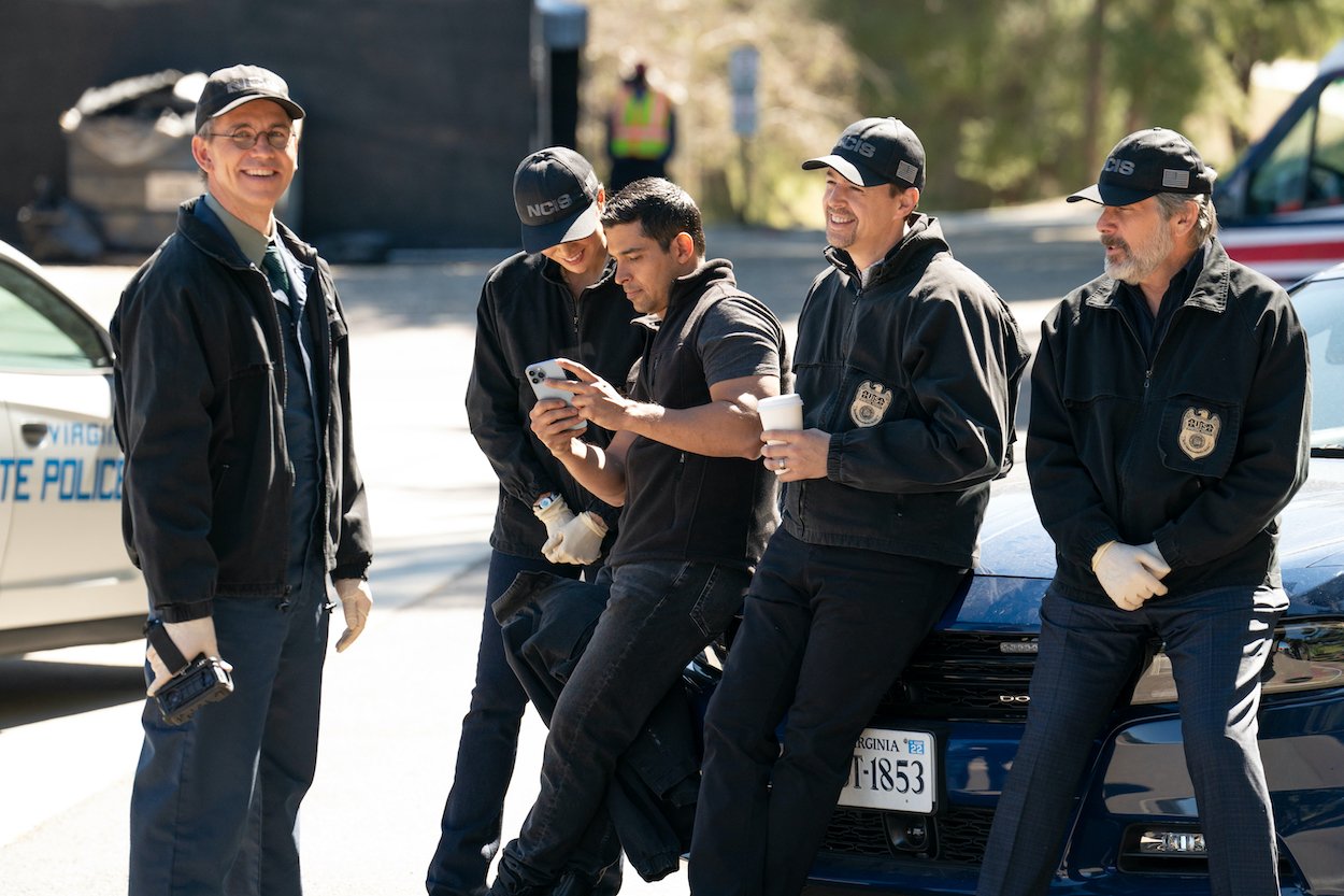 Brian Dietzen (from left), Katrina Law, Wilmer Valderrama, Sean Murray, and Gary Cole film an episode of 'NCIS' Season 19. There is nothing official from CBS yet, but the landmark 'NCIS' Season 20 could deliver 24 episodes.