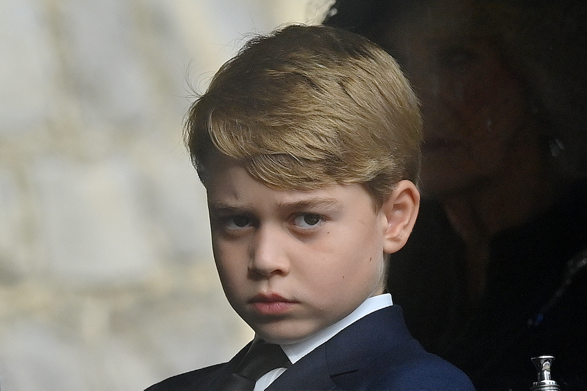 Prince George looks on in a photo from Queen Elizabeth's funeral