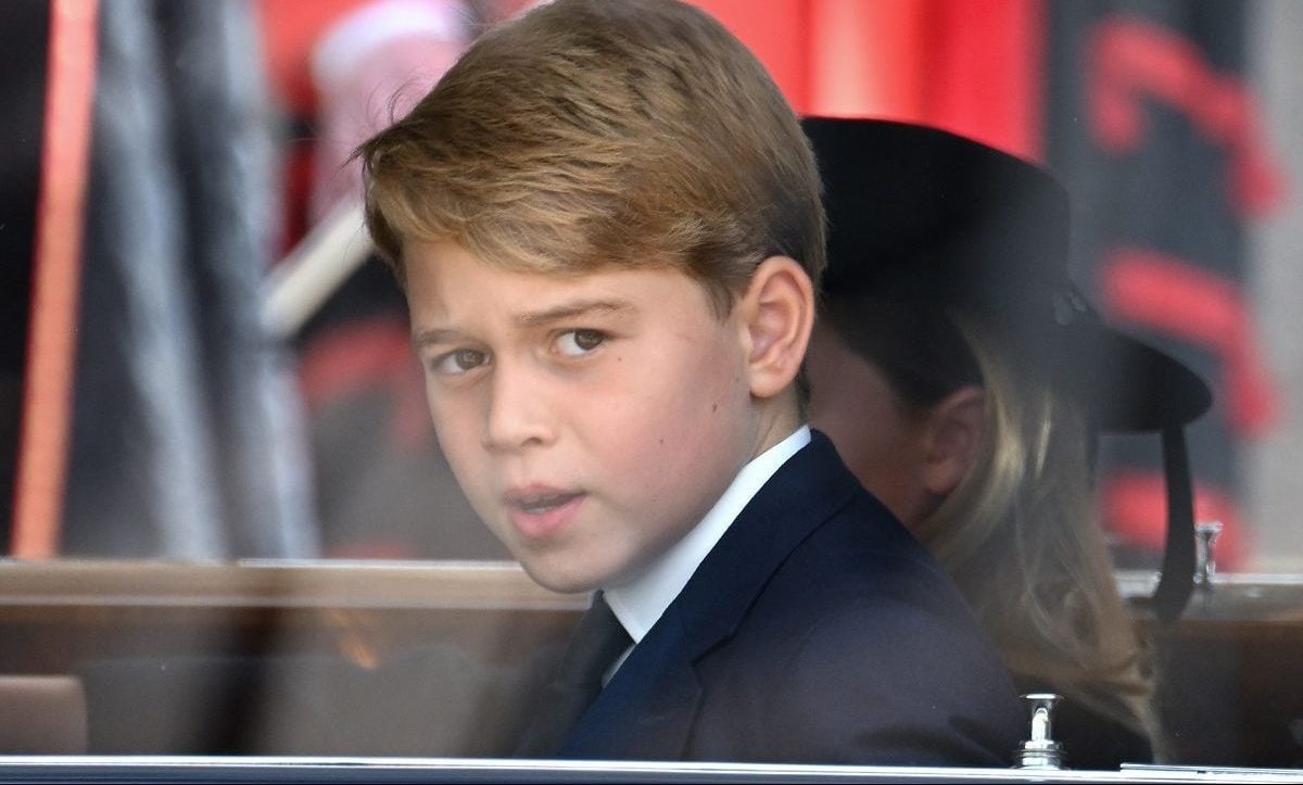 Prince George, who told classmates "my dad will be king so you better watch out," departs Westminster Abbey after attending the State Funeral of Queen Elizabeth II