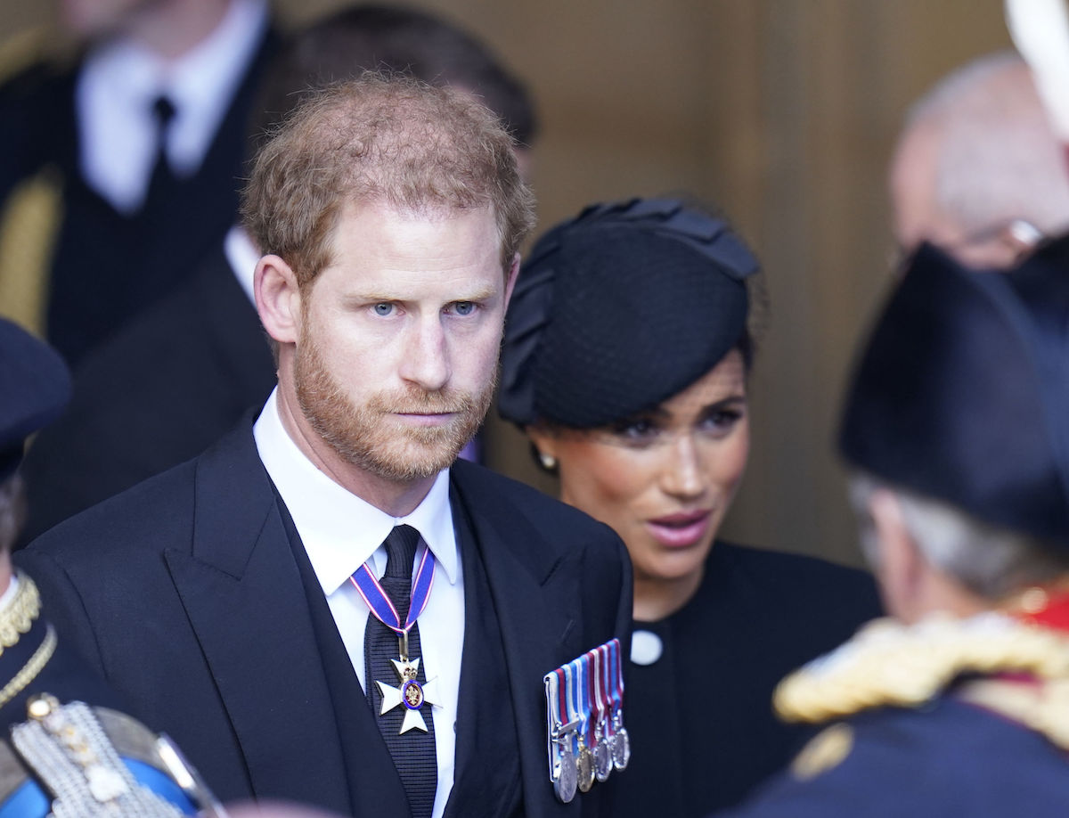 Prince Harry, who turns 38 on September 15, 2022, and is reportedly having a 'quiet' birthday, leaves Westminster Hall with Meghan Markle following a service after Queen Elizabeth's death