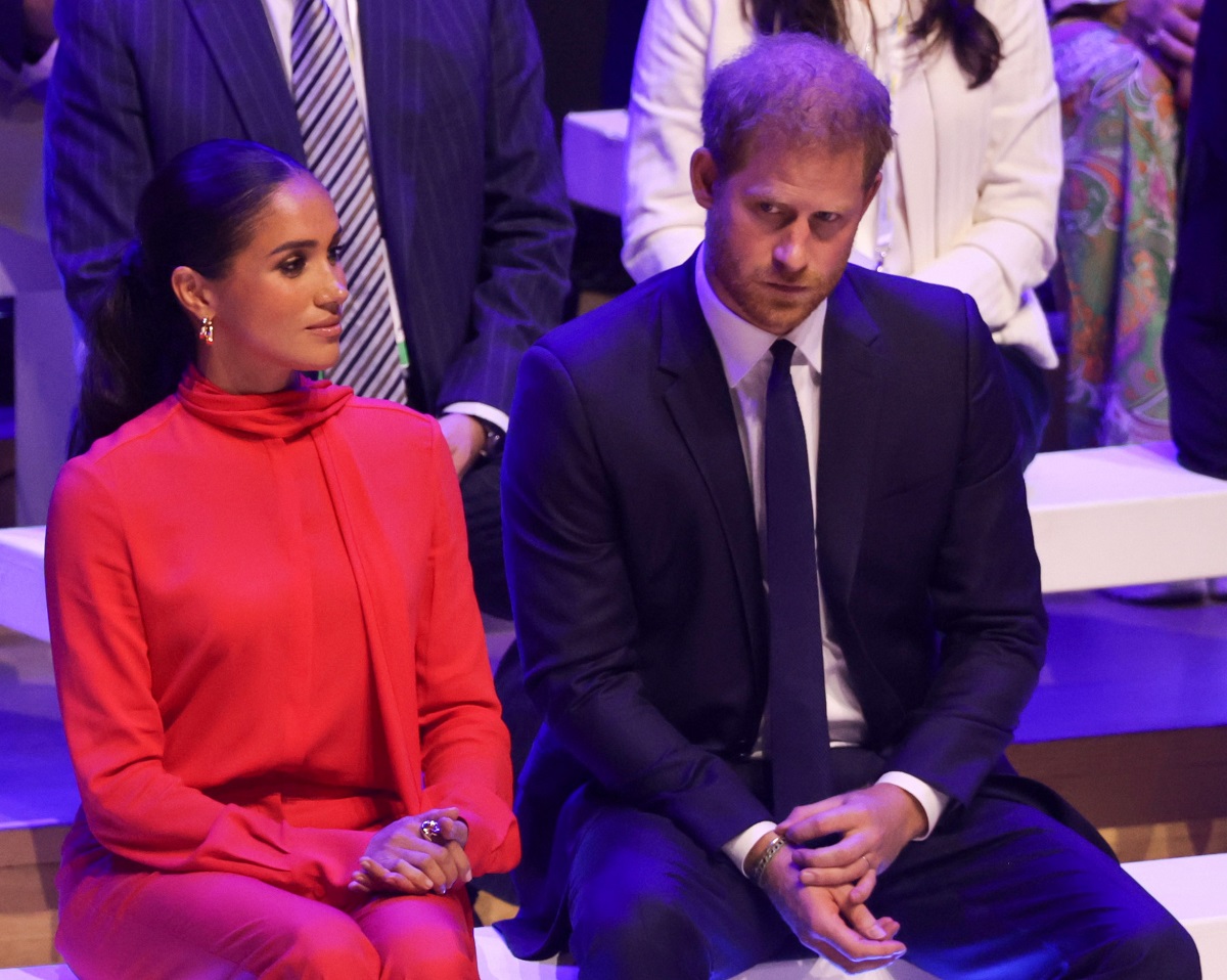 Prince Harry and Meghan Markle, whose body language during recent event was analyzed, at the One Young World Summit 2022