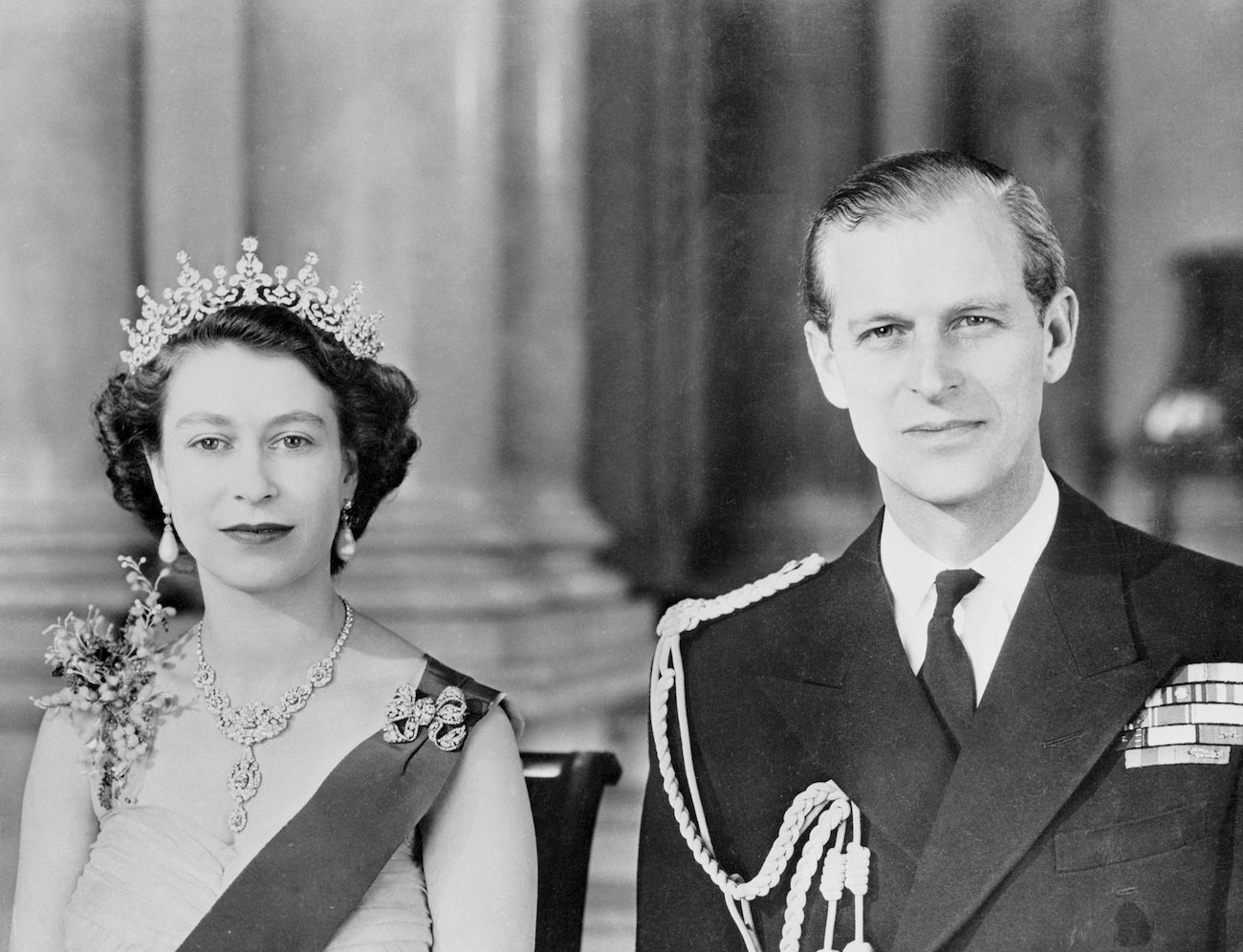 Queen Elizabeth II and Prince Philip before a six-month tour of the commonwealth.