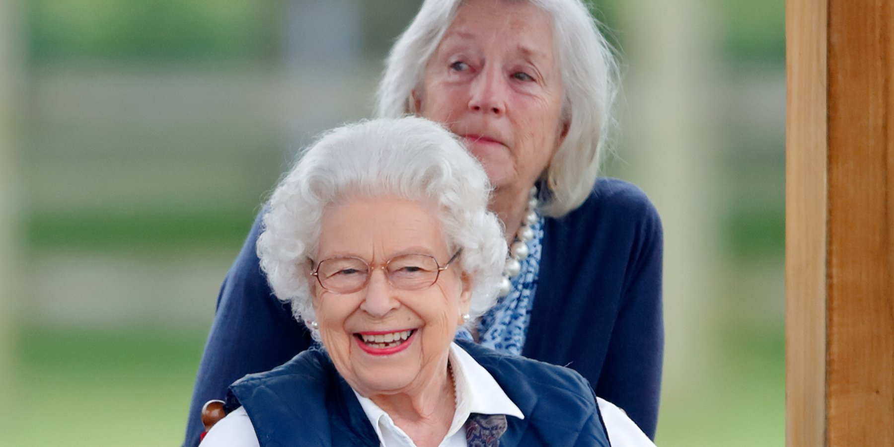 Queen Elizabeth II and lady-in-waiting Dame Annabel Whitehead pictured in July 2021.