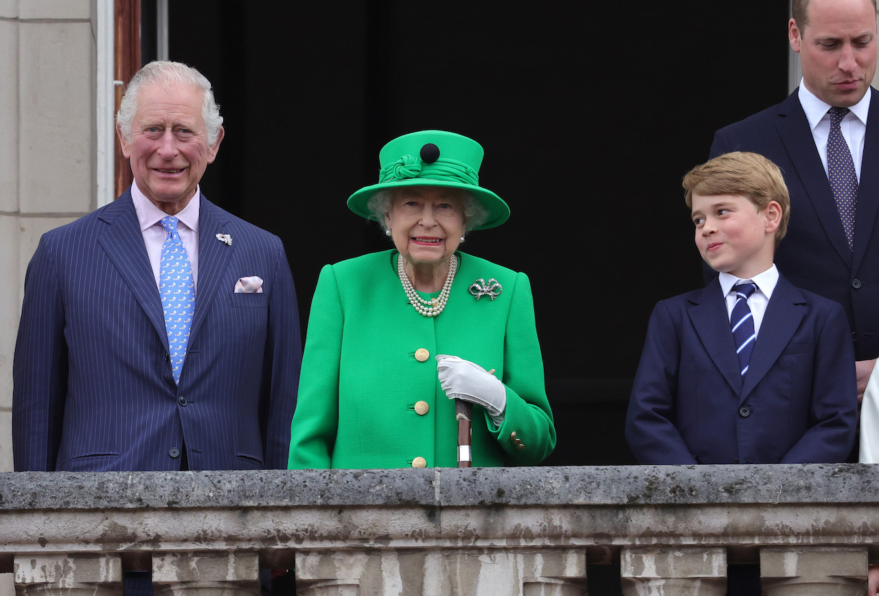 Queen Elizabeth II, pictured at the Platinum Jubilee with King Charles III and Prince George in 2022, declined a company's gift of a gold Wii.