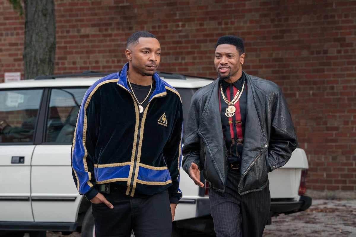 Malcolm Mays as Lou Lou in a track suit and London Brown as Marvin in a leather jacket in 'Power Book III: Raising Kanan' |