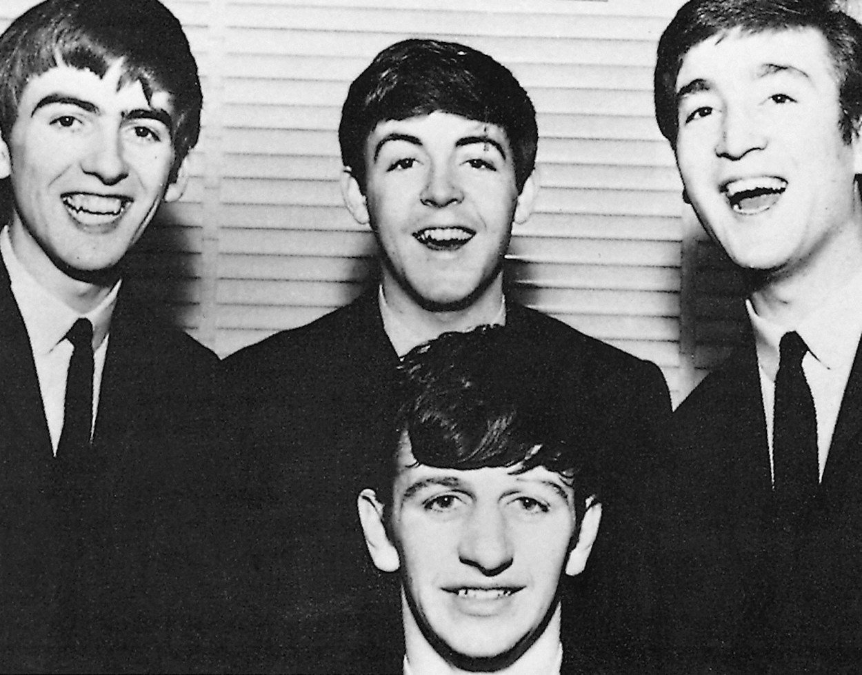 Ringo Starr (front) and George Harrison (rear, from left), Paul McCartney, and John Lennon of The Beatles in 1962, just two years after Eddie Cochran's tragic death might have ensured that Ringo joined The Beatles.
