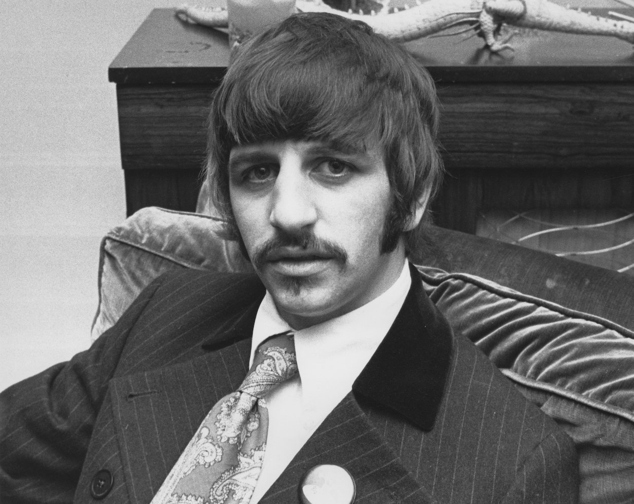 Ringo Starr, pictured at the home of Beatles manager Brian Epstein in 1967, once lied about his job of dating girls but was fired for drunkenly shouting at his boss.