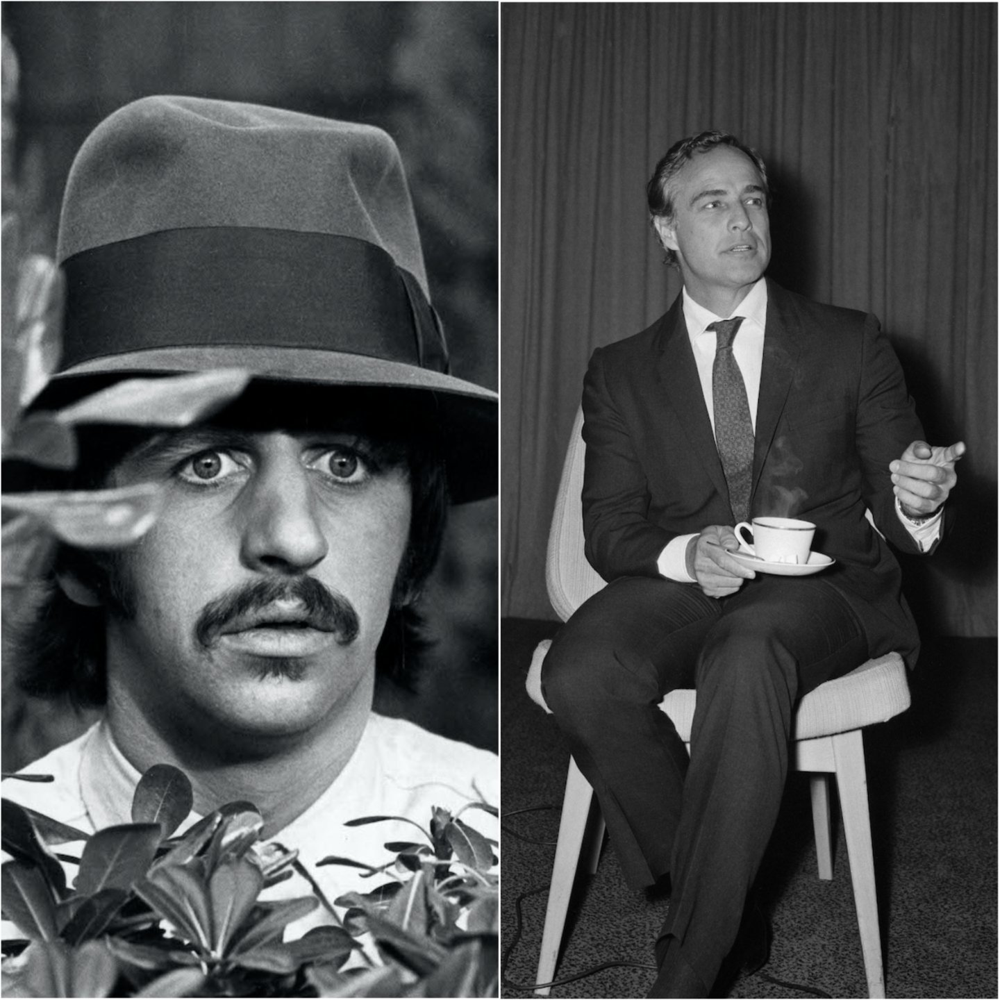 Ringo Starr (left, in the movie 'Candy') had an incredible experience watching Marlon Brando (right) stare at a spoon during a lunch while shooting the movie.
