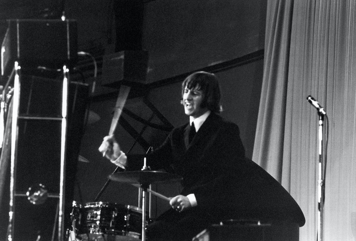 Ringo Starr drumming during a Beatles concert in Paris in 1964. He possesses immense talent behind the kit, but Ringo said there was one thing he could never do as a drummer because of his emotional style.