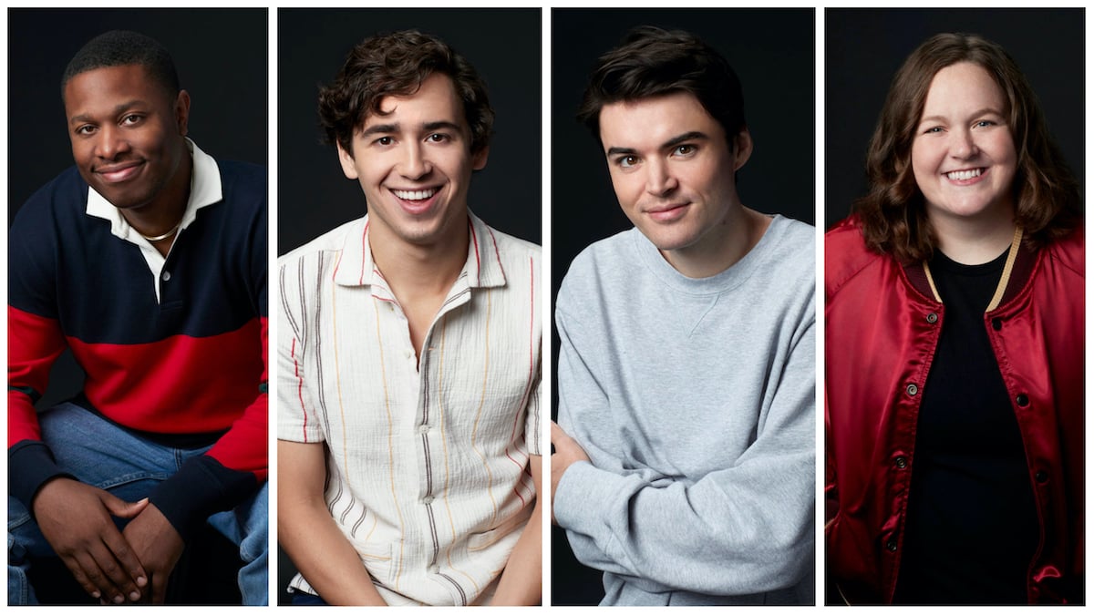 Potraits of 'SNL' cast members Marcello Hernandez, Molly Kearney, Michael Longfellow, and Devon Walker