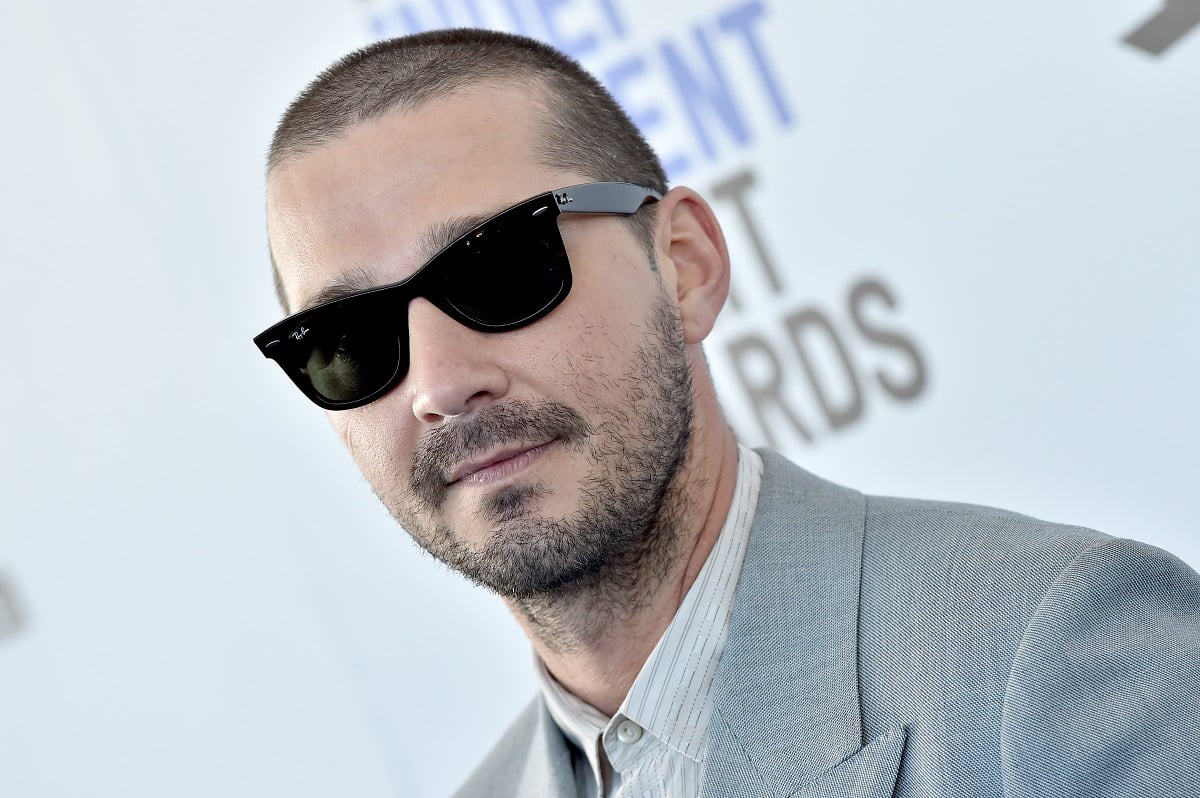 Shia LaBeouf posing at the 2020 Film Independent Spirit Awards.