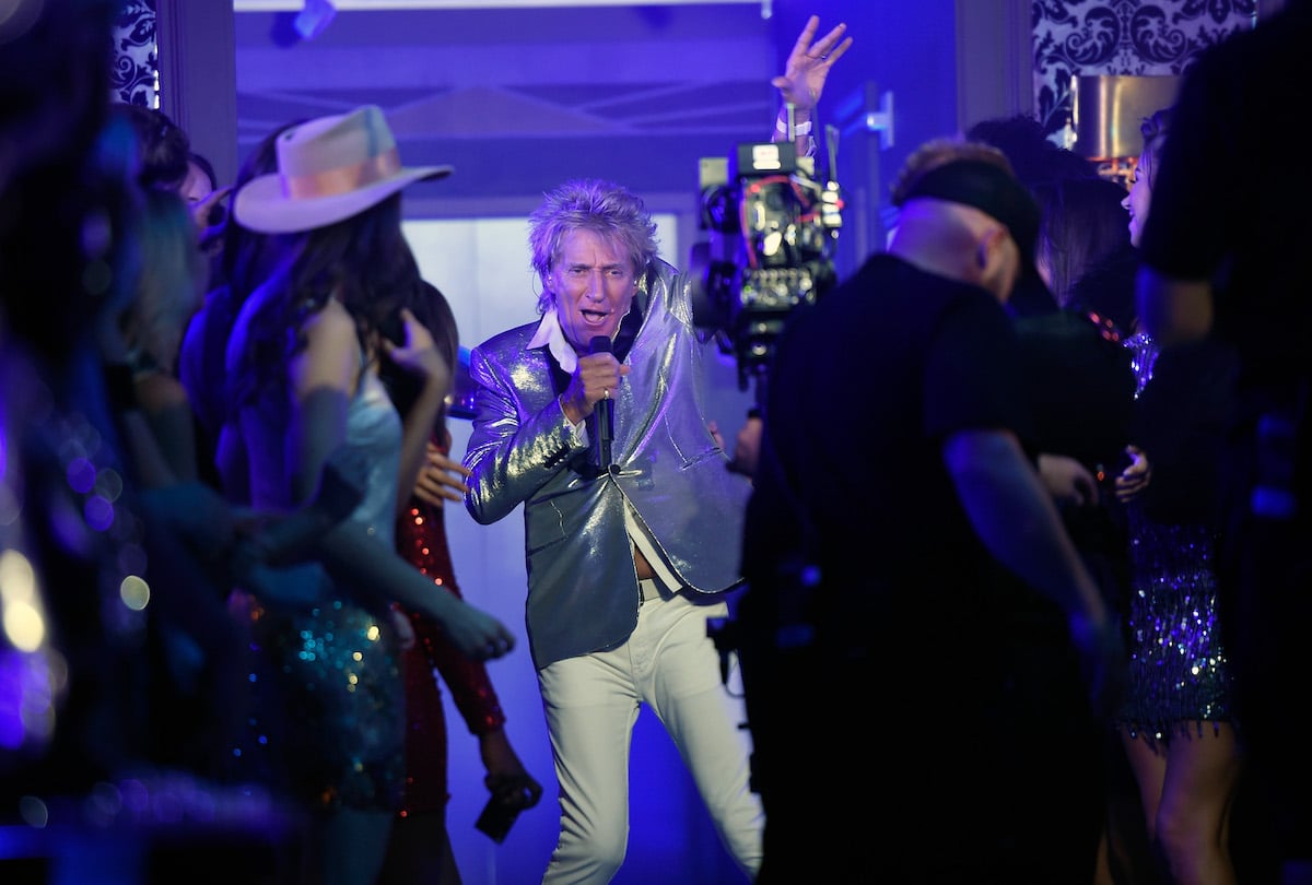 Singer Sir Rod Stewart performs in Las Vegas