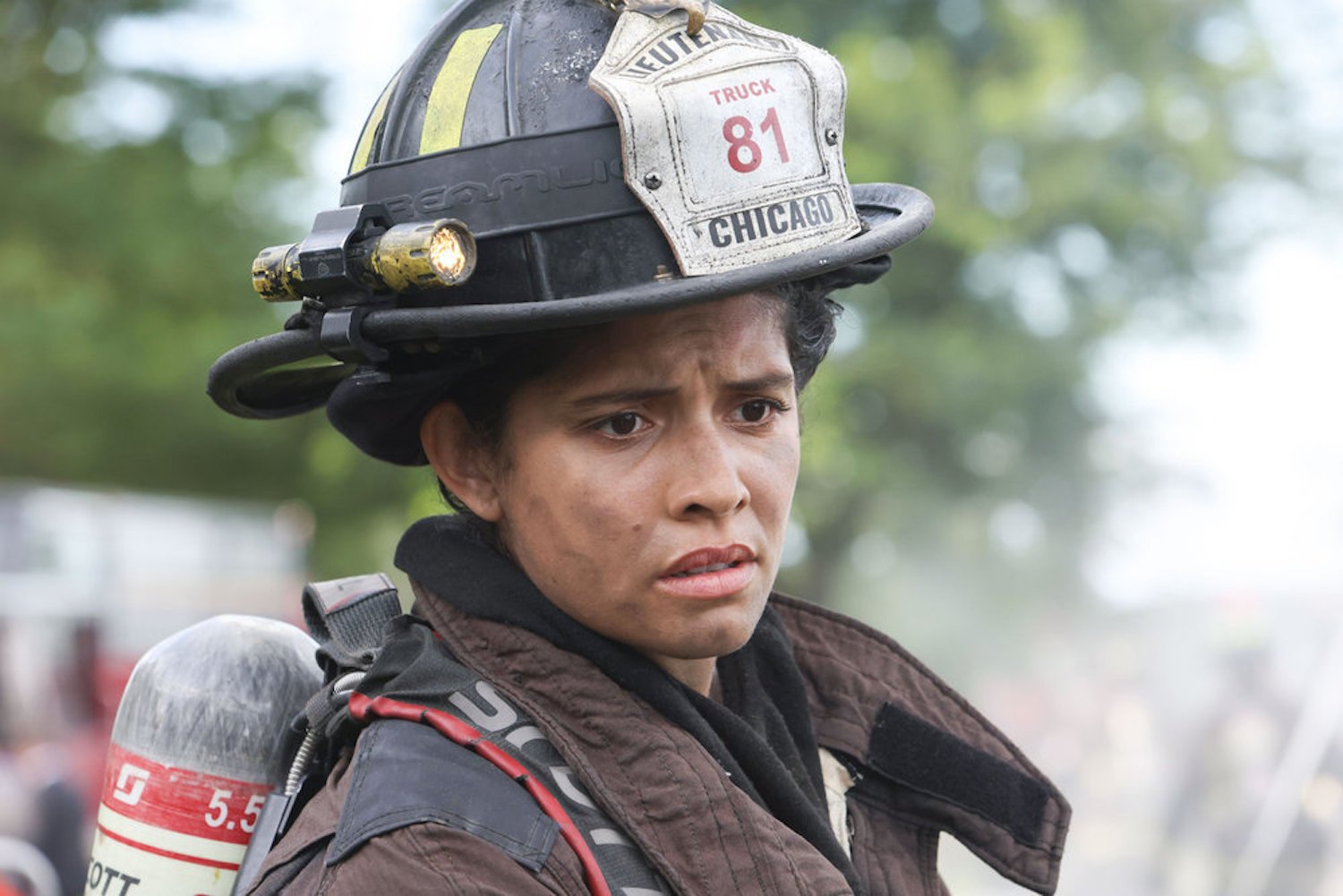 Miranda Rae Mayo as Stella Kidd in the 'Chicago Fire' Season 11 premiere