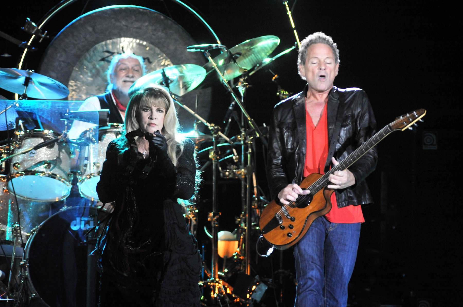 Fleetwood Mac members Mick Fleetwood, Lindsey Buckingham, and Stevie Nicks