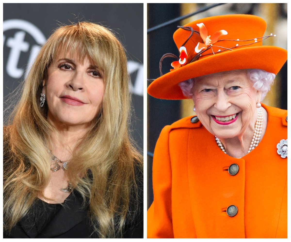 Side by side photos of Stevie Nicks and Queen Elizabeth.