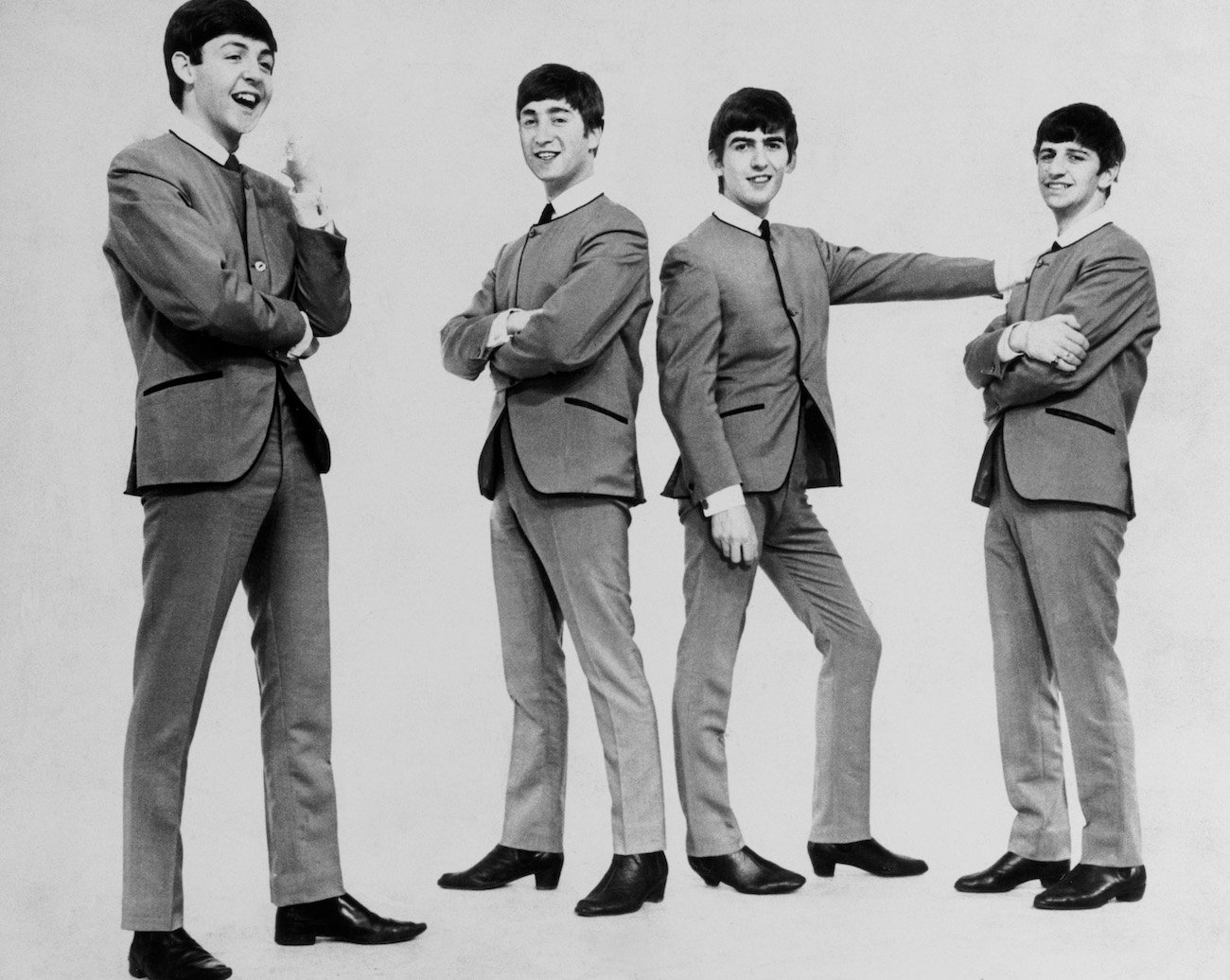 The Beatles in grey in 1963.