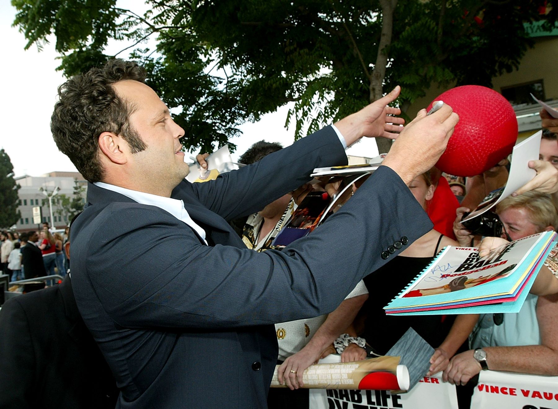 Vince Vaughn at the world premiere of 'Dodgeball' at the Mann Village Theater in Los Angeles, California