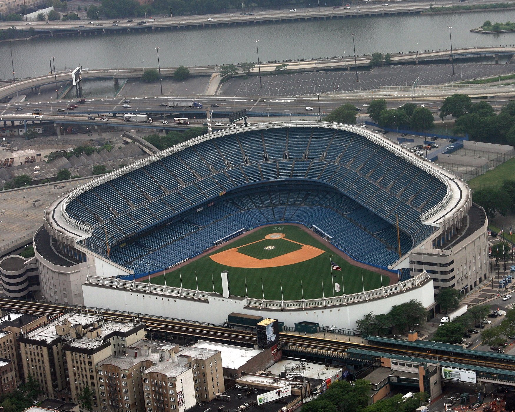 The old Yankee Stadium in the Bronx