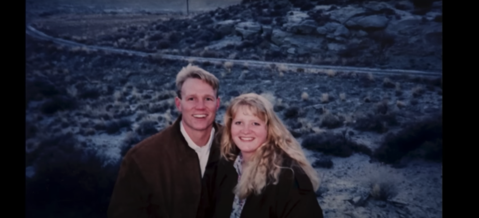 Photo of a young Kody Brown and Christine Brown in an episode of 'Sister Wives'