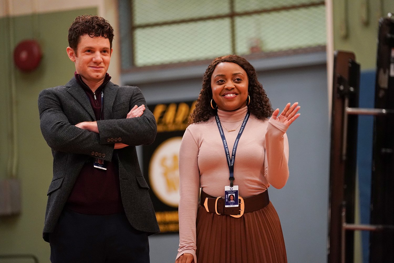 Chris Perfetti as Jacob Hill and Quinta Brunson as Janine Teagues in Abbott Elementary Season 1 Episode 8, Work Family, the best season 1 episode on IMDb