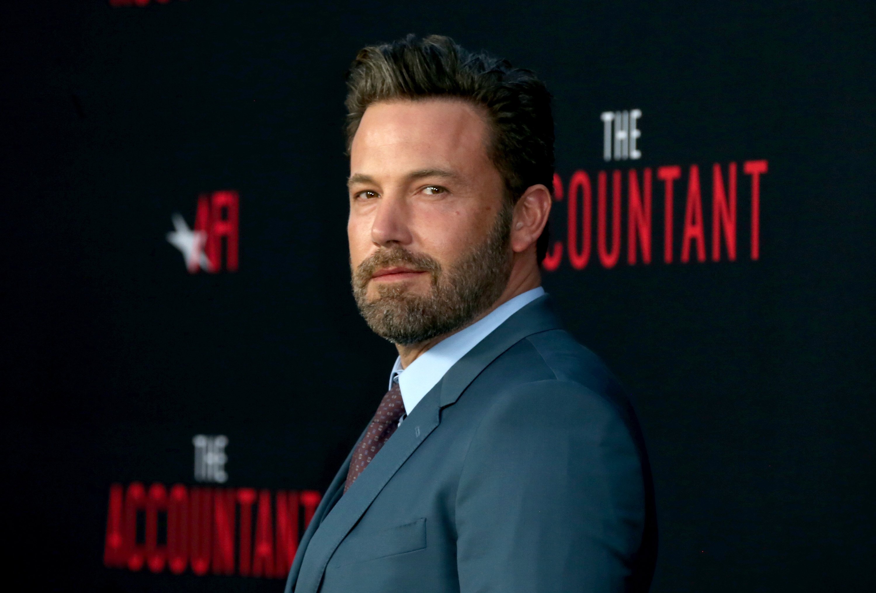 Ben Affleck poses during a media event.