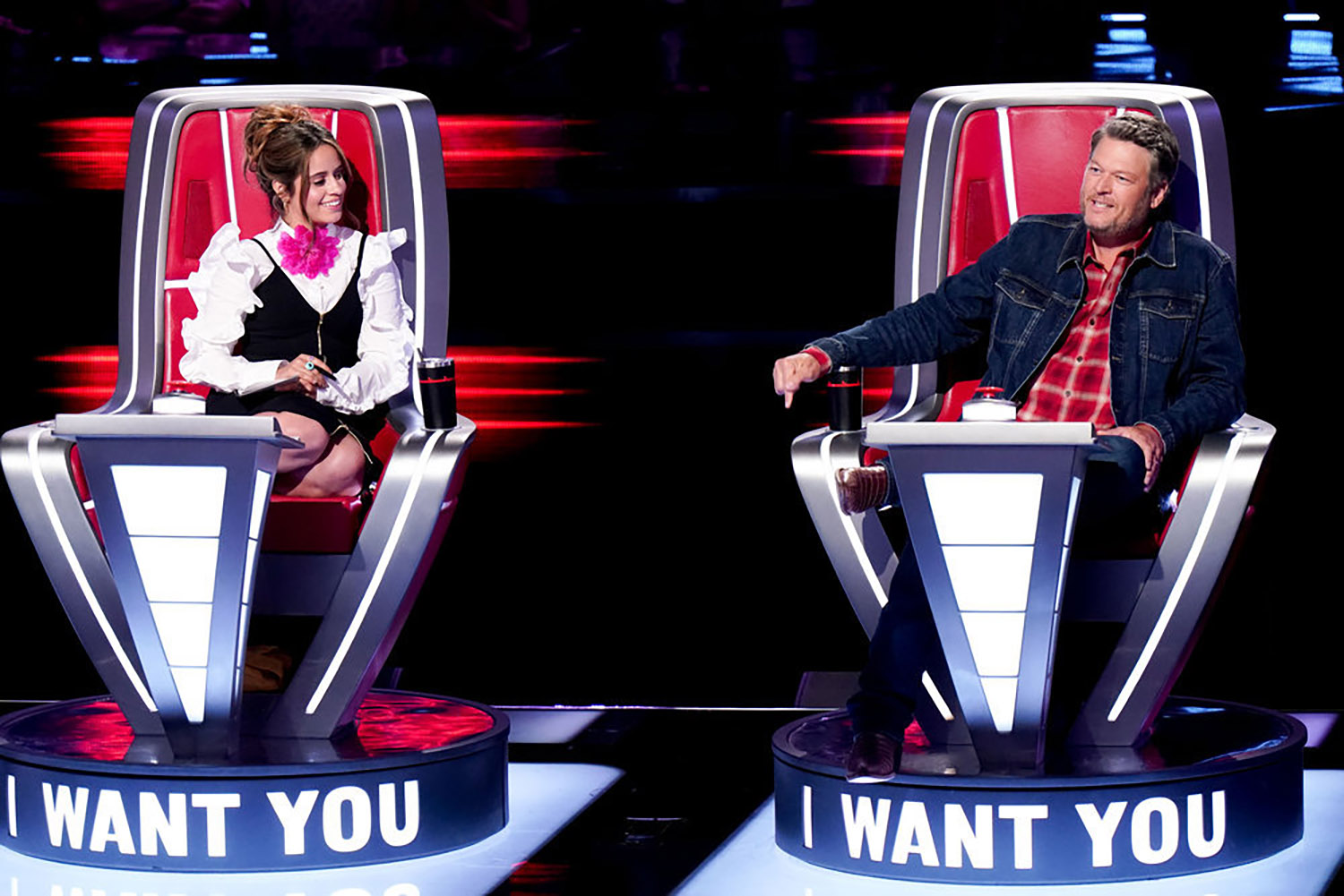 Camila Cabello and Blake Shelton on The Voice Season 22