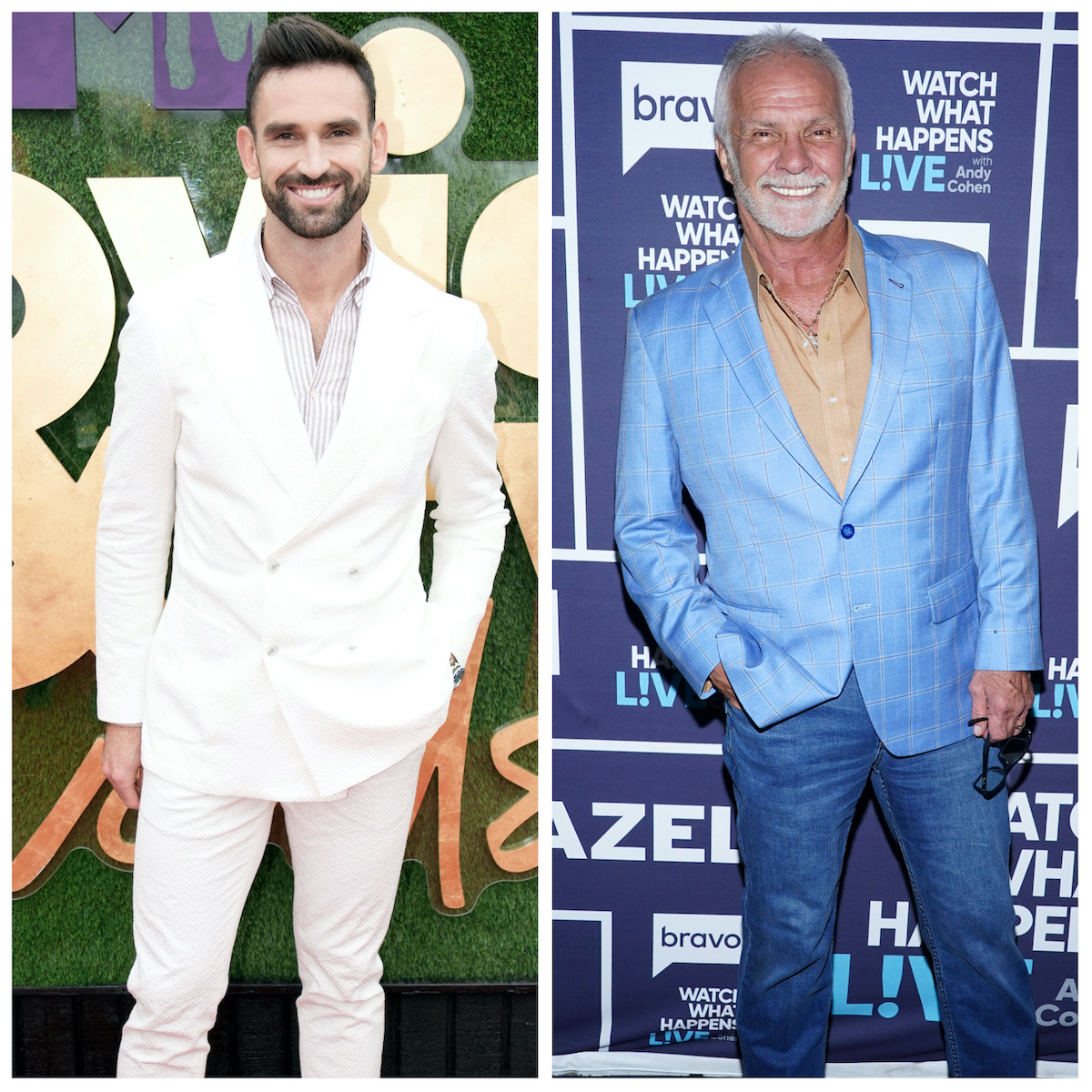 Carl Radke from 'Summer House' and Captain Lee Rosbach from 'Below Deck' walk the red carpet and have one hand in pocket