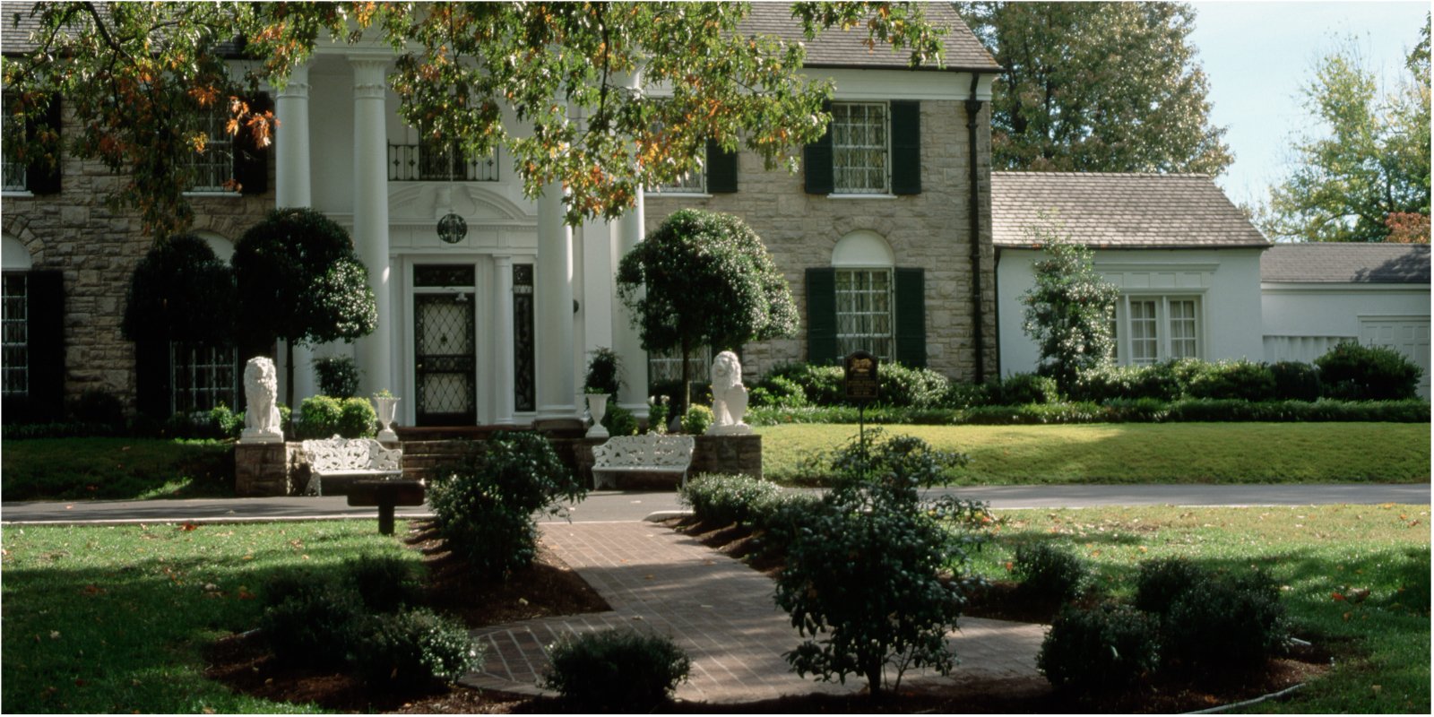 Elvis Presley's Graceland Mansion photographed in 1996.