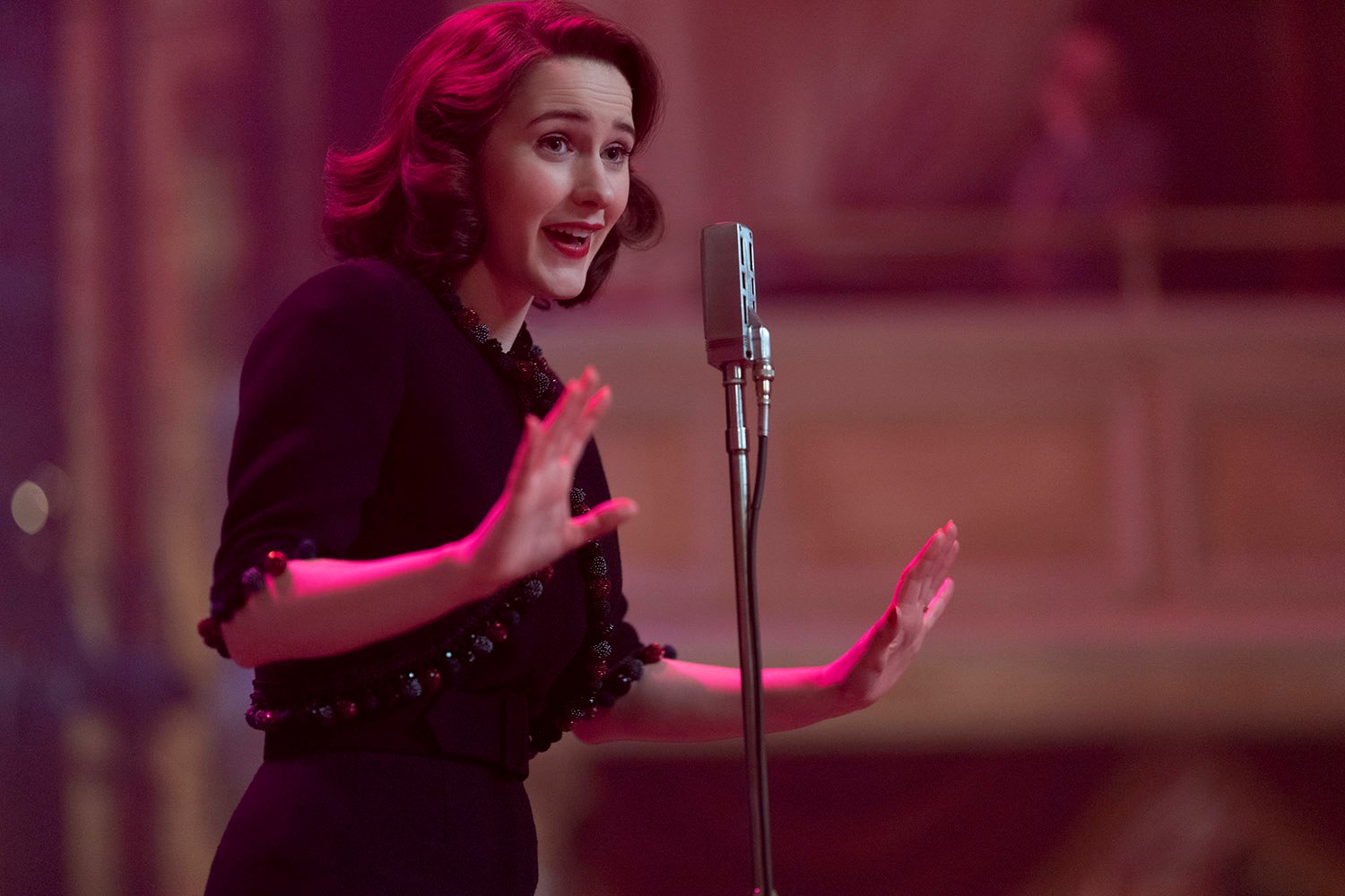 Rachel Brosnahan as Miriam Maisel in The Marvelous Mrs Maisel Season 4