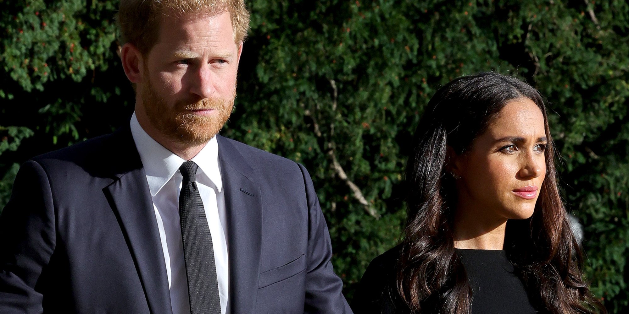Prince Harry and Meghan Markle pay their respects to the late Queen Elizabeth in Scotland.