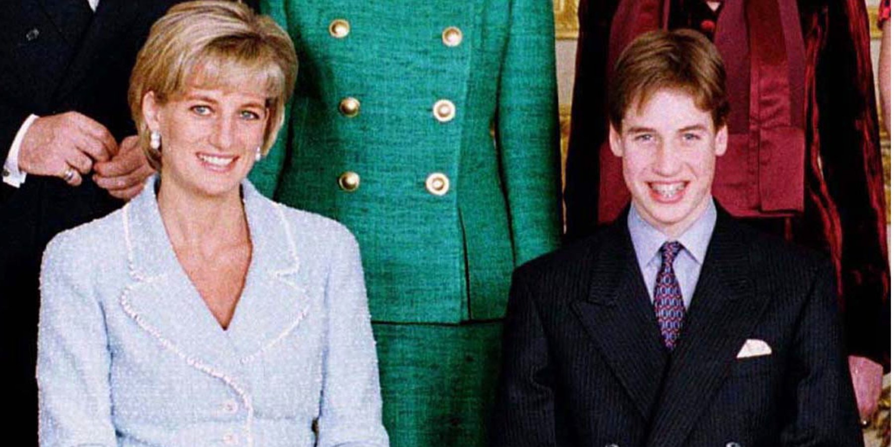 Princess Diana and Prince William at his confirmation.