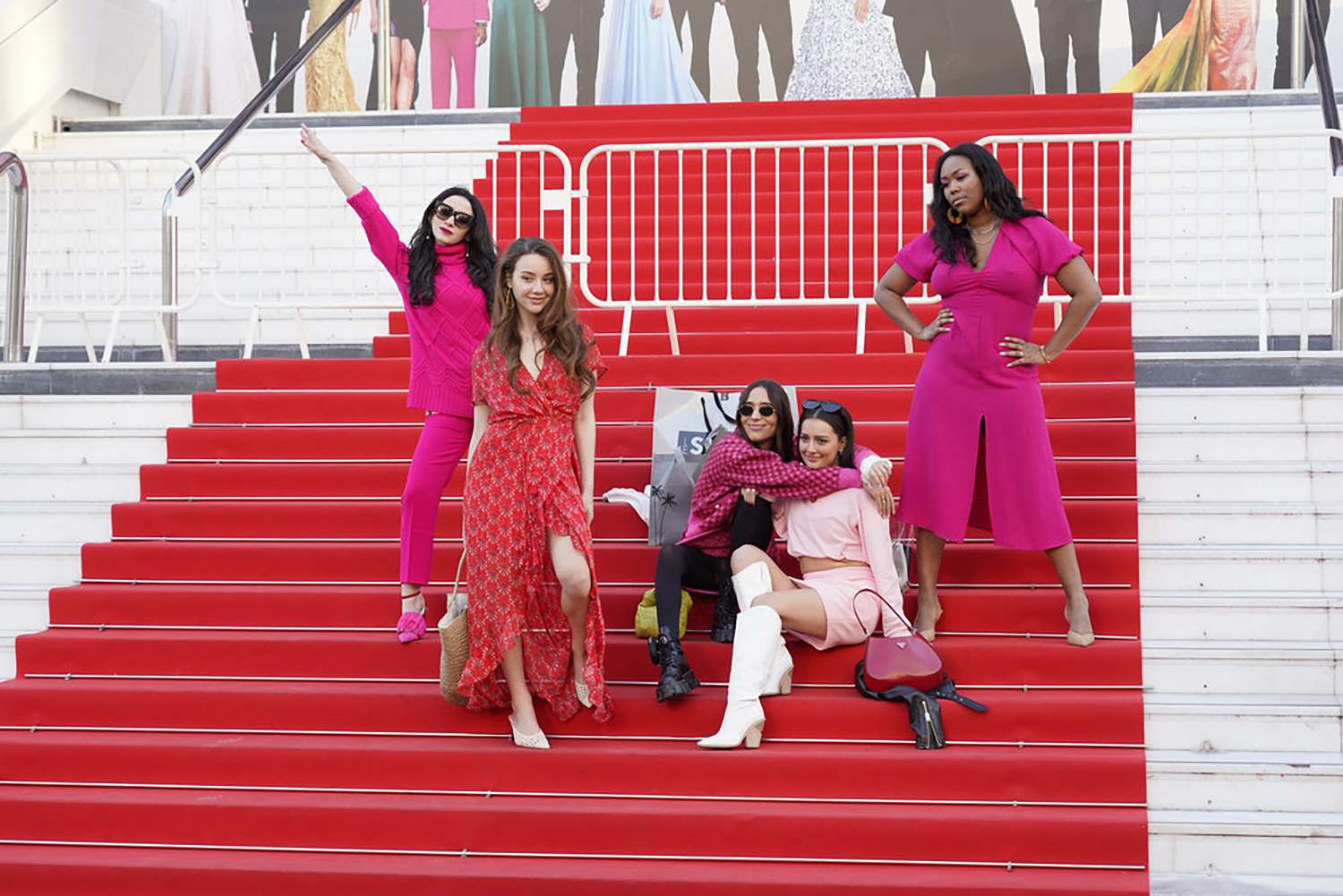 Real Girlfriends in Paris stars Anya Firestone, Emily Gorelik, Margaux Lignel, Victoria Zito, Adja Toure