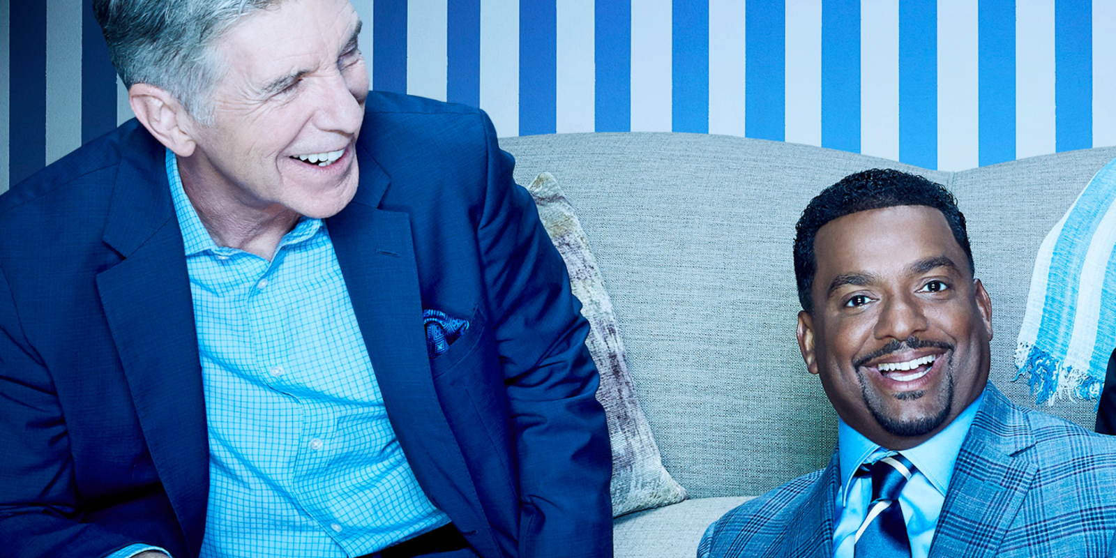 'Dancing with the Stars' hosts past and present: Tom Bergeron and Alfonso Ribeiro laugh during a press photo.